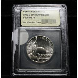 1986-d Statue of Liberty Uncirculated Half Dollar Commemorative Graded ms70