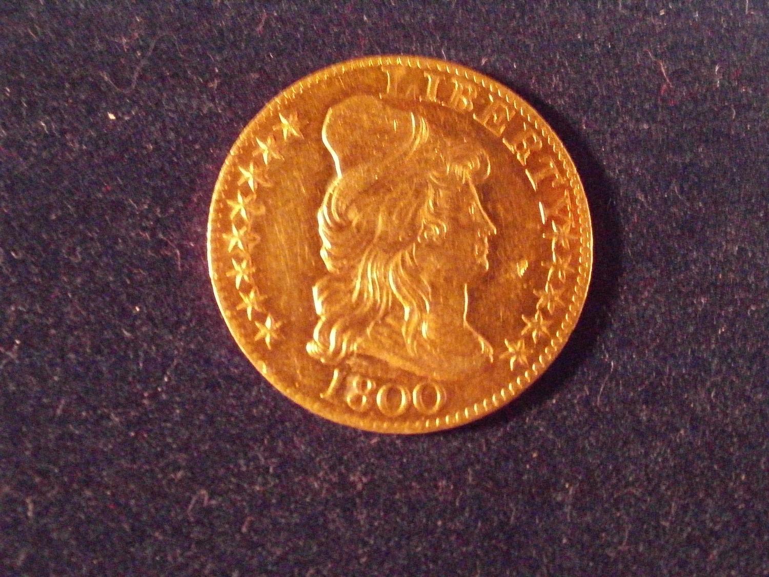 1800 5 Capped Liberty Gold Coin, MS 62, BV 16,000