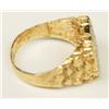 Image 4 : MENS 14K GOLD NUGGET RING WITH DIAMONDS
