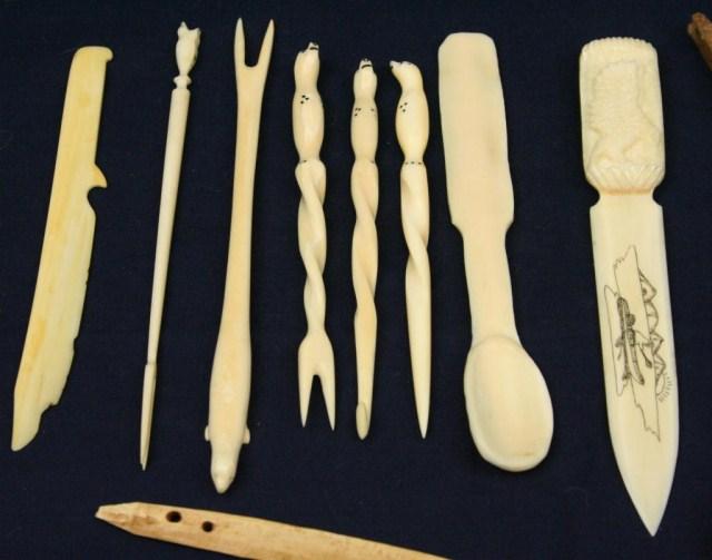 ALASKAN WALRUS IVORY & BONE TOOLS