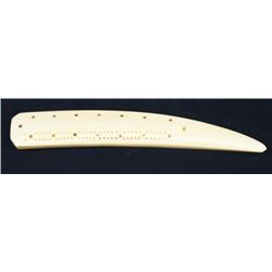 ALASKAN WALRUS TUSK IVORY CRIBBAGE BOARD