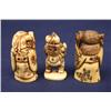 Image 5 : 5 CARVED IVORY NETSUKES - SIGNED