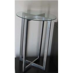 Modern Chrome and Glass Table