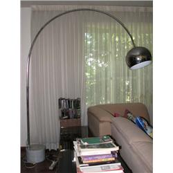 Arco Style Curved Chrome Lamp
