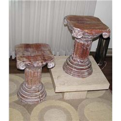 Pair of Ionic Pedestal Tables