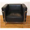 Image 1 : Modern Leather and Chrome Chair after Corbusier