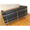 Image 3 : Modern Leather and Chrome Couch after Corbusier