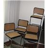 Image 1 : 4 Italian Modern Dining Chairs with Woven Seats and Backs