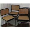 Image 2 : 4 Italian Modern Dining Chairs with Woven Seats and Backs