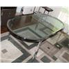 Image 1 : Modern Expandable Glass Dining Table, possibly Baughman