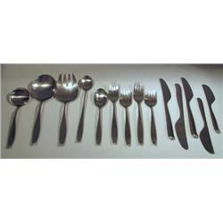 128 pc Lauffer Modern Stainless Flatware