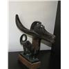Image 1 : Chi Wara Antelope Sculpture with Monkey Skin Neck