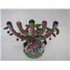 Image 3 : Painted Mexican 5 Arm Candlestick with Adam and Eve scene on base