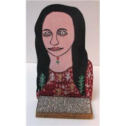 Howard Finster Mona Lisa Cutout Sculpture