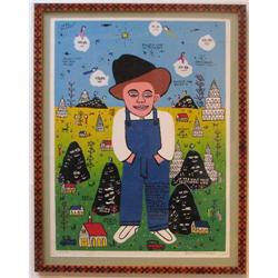 Howard Finster Elvis at 3 Print
