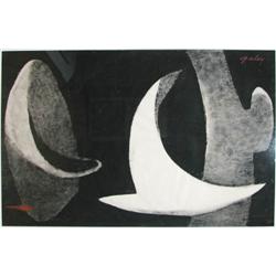 B. G. Galey painting "Protective Form III with Red Spot