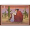 Image 1 : R.C. Gorman Navajo Mother and Child color lithograph