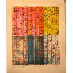 Brion Gysin orig color lithograph Permutations 