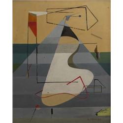 Gertrude Temeles Biomorphic Figure Painting