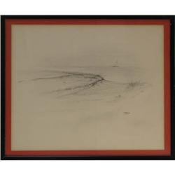 David Hanna Maine Beach Scene drawing