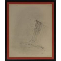 David Hanna Maine Ocean Cliff drawing