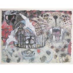 Donna Hollen-Bolmgren Handmade Paper Painting