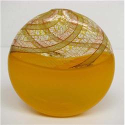 Katrina Hude small glass vessel with zanfirico