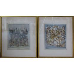 Pair of Elsie Kalstone Figural Drawings
