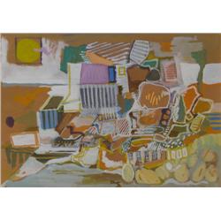 Marie Kelly Matinicus Pier painting on paper