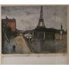 Image 1 : R. Latarone handcolored lithograph of Paris Scene