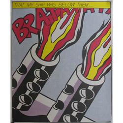 Roy Lichtenstein As I Opened Fire triptych