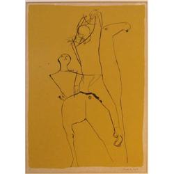 Marino Marini original lithograph Horse and Rider