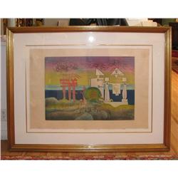 Roberto Matta orig aquatint and Etching Surrealist Figure