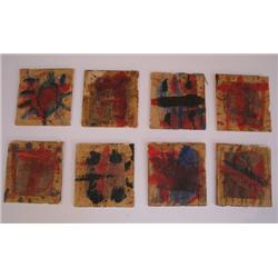 8 Karl Mullen mixed media paintings 