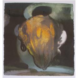 Chuck Olson Simple Heart I painting on paper