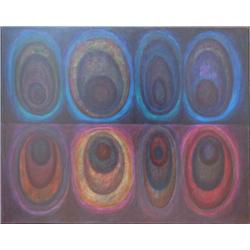 Irene Pasinski Large Abstract Circles Painting