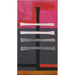 Louise Pershing Abstracted Totem Painting