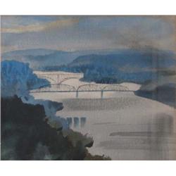 Norton Peterson Allegheny River watercolor