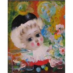 Poncini Young Clown Painting