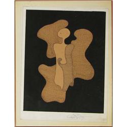 South American Mixed Media Drawing