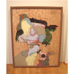 Barbara Rossi Chicago Imagist painting on glass with hair