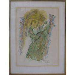 Reuven Rubin King David Lithograph