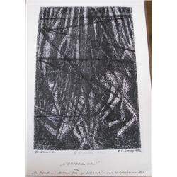 Francois Stahly 7 sculpture studies, mostly ink