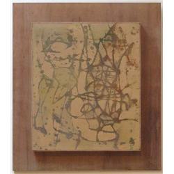 Russell Twiggs 1954 Abstraction, oil and mixed media