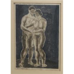 Abraham Walkowitz monoprint