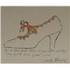 Image 1 : Andy Warhol See a Shoe Transfer Print with Handcoloring