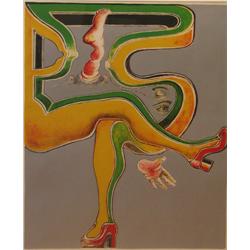 Hugh Weiss Original Lithograph Surreal Legs
