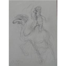 Hugh Weiss drawing Camel Driver