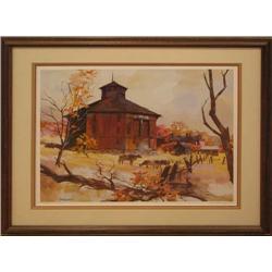 Nat Youngblood Rural Landmark Lithograph