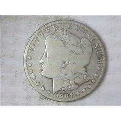 1904-S MORGAN SILVER DOLLAR